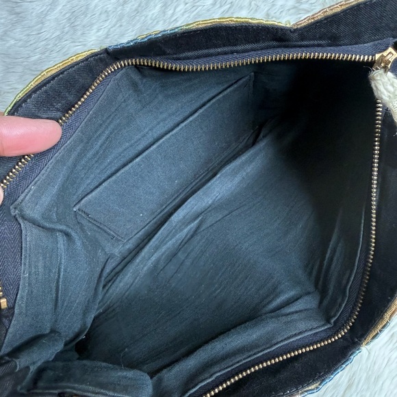 Vintage 70's Psychedelic Corded Embroidered Clutch Wristlet Retro Boho Eclectic - Picture 12 of 14